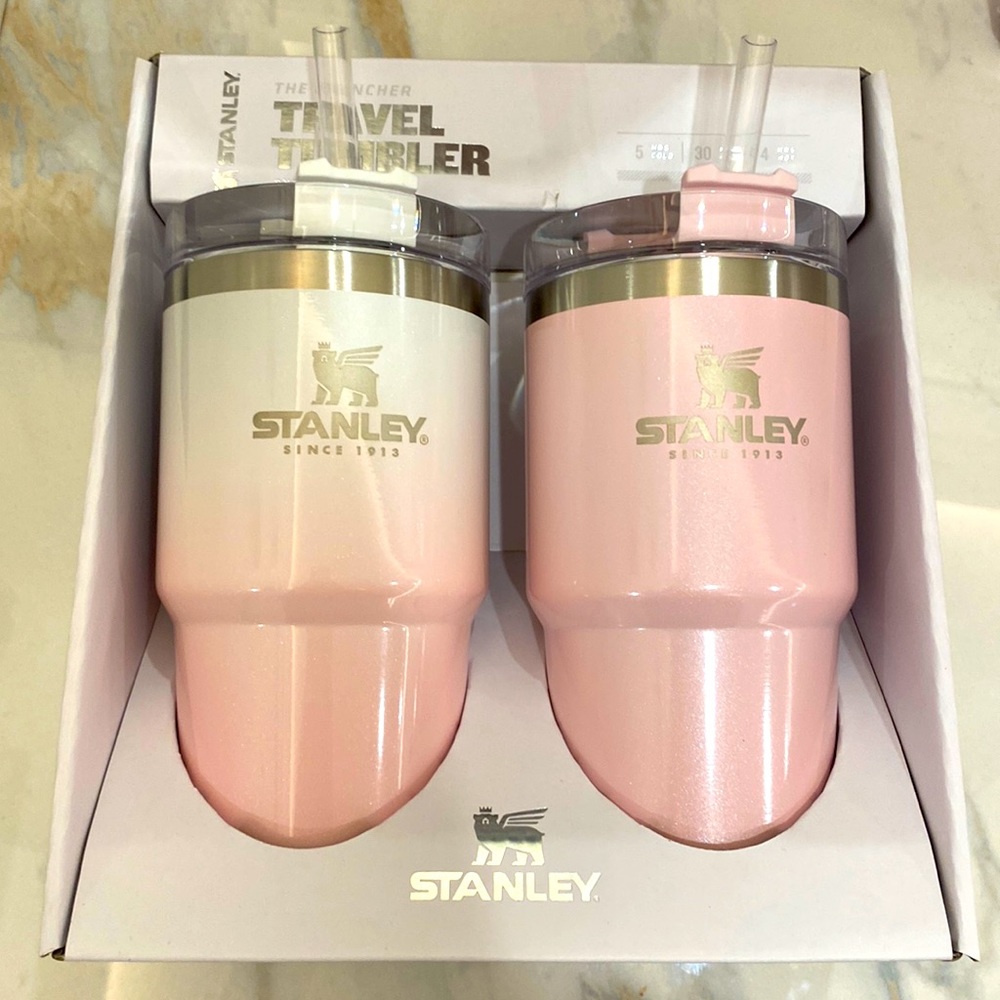 Stanley travel tumbler 2 20oz . Dishwasher safe. Reusable straw. Stainless steel